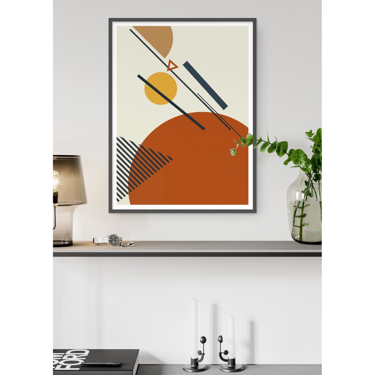Affiche Abstract Composition 3 blanc, L'AFFICHERIE