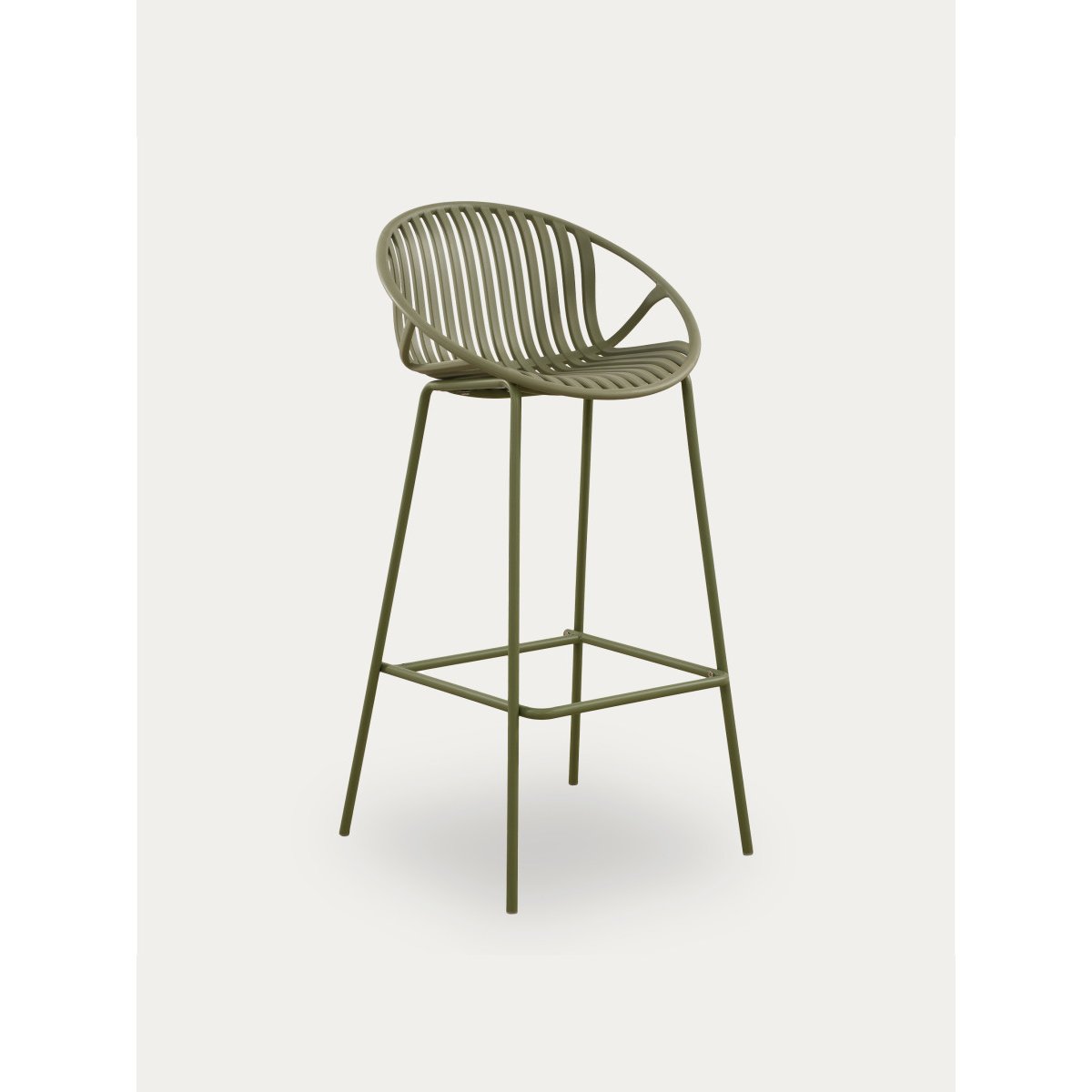 Tabouret Plastique - BAROW vert, KENAY