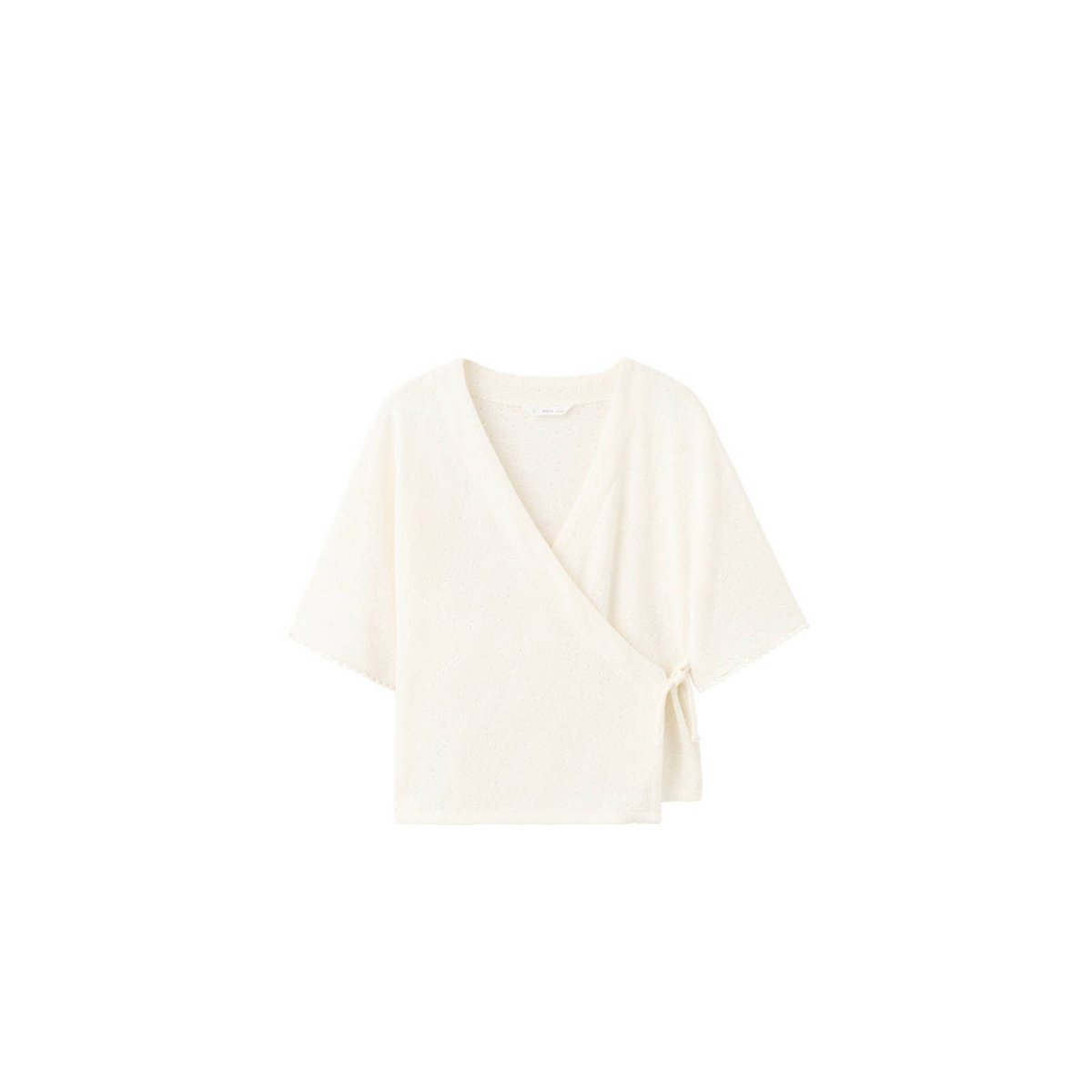 T-shirt kimono en maille écru, MANGO KIDS