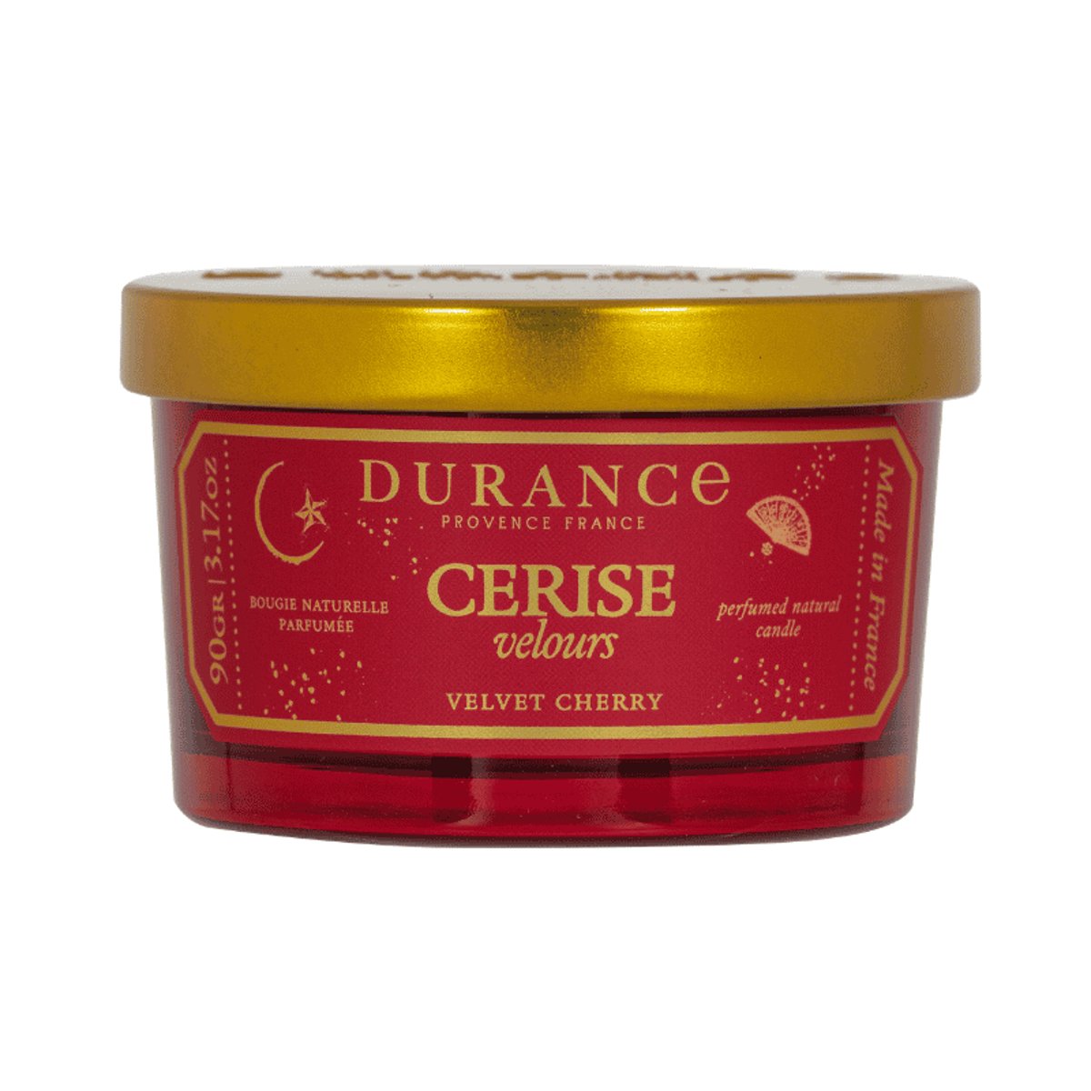 Petite Bougie Parfumée Cerise Velours couleur unique, DURANCE