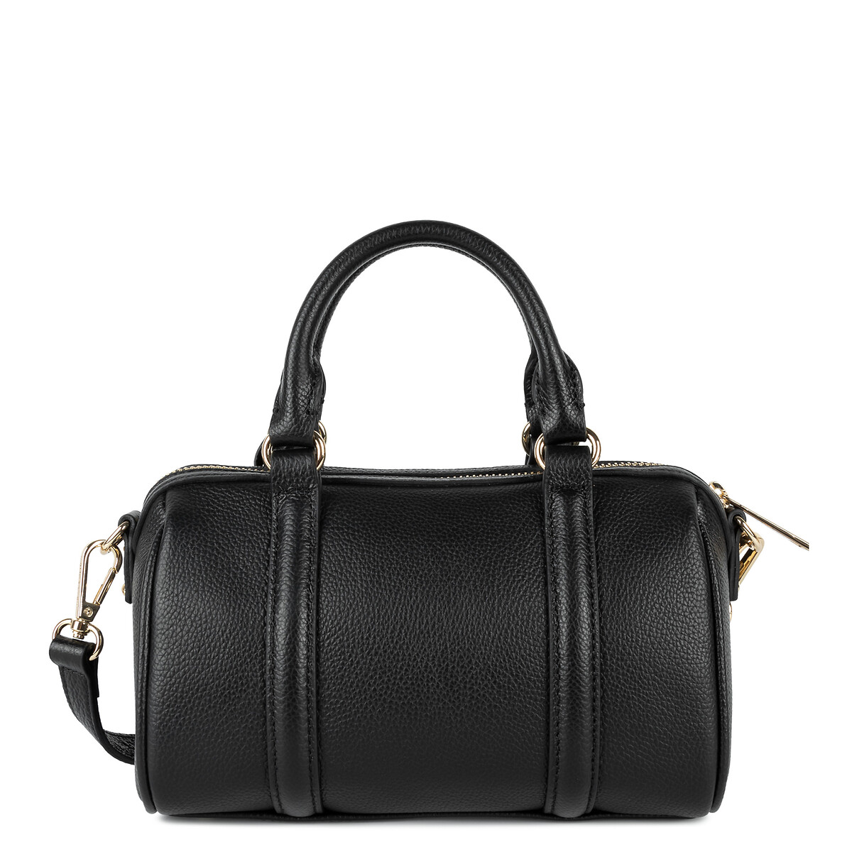 Milano Ana S Leather Zip-Up Duffel Bag black, LANCASTER