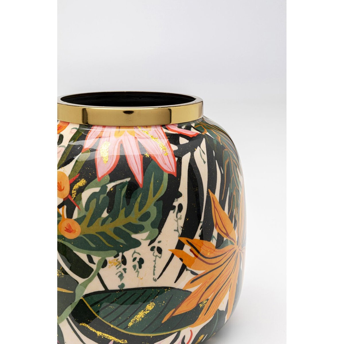 Vase feuilles en acier, JUNGLE couleur unique, KARE DESIGN