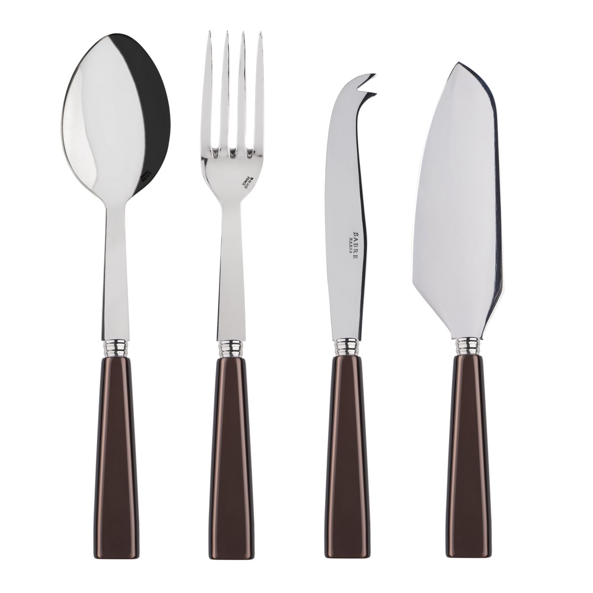 Set Les Essentiels - ensemble de 4 couverts de service, Icône marron, SABRE