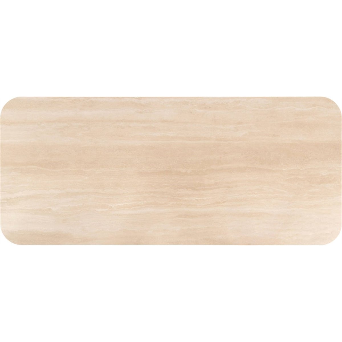 Table à manger en céramique collection NANDO brun et travertin beige, RECOLLECTION