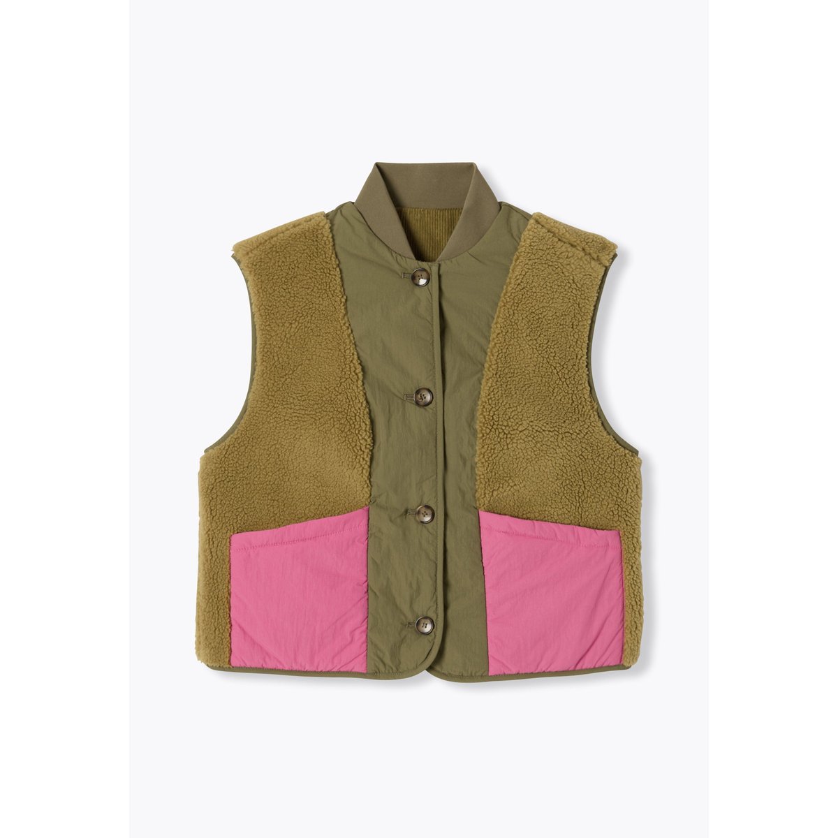 Veste sans manches réversible imprimé kaki, PROMOD