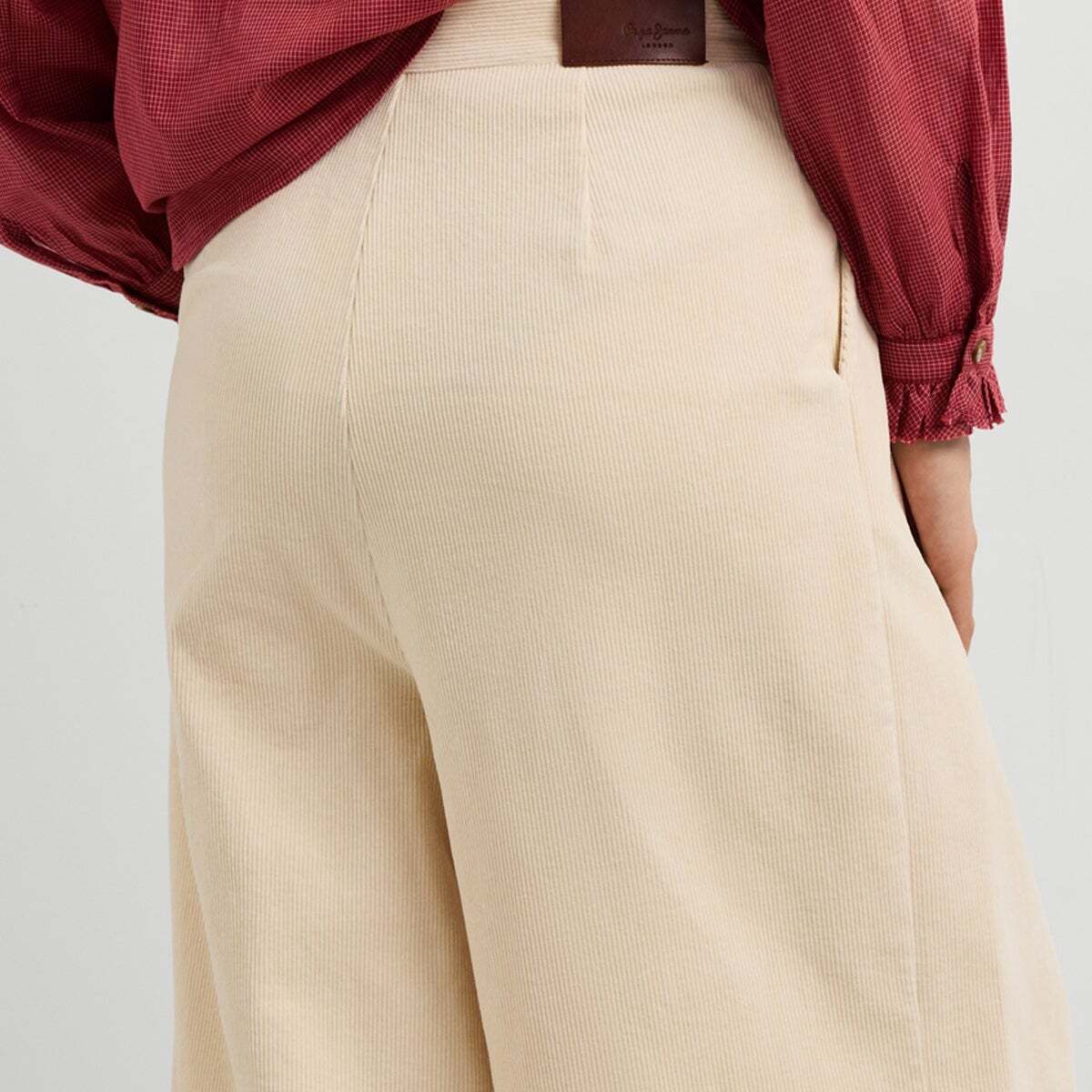 Pantalon En Velours Côtelé Coupe Large blanc, PEPE JEANS