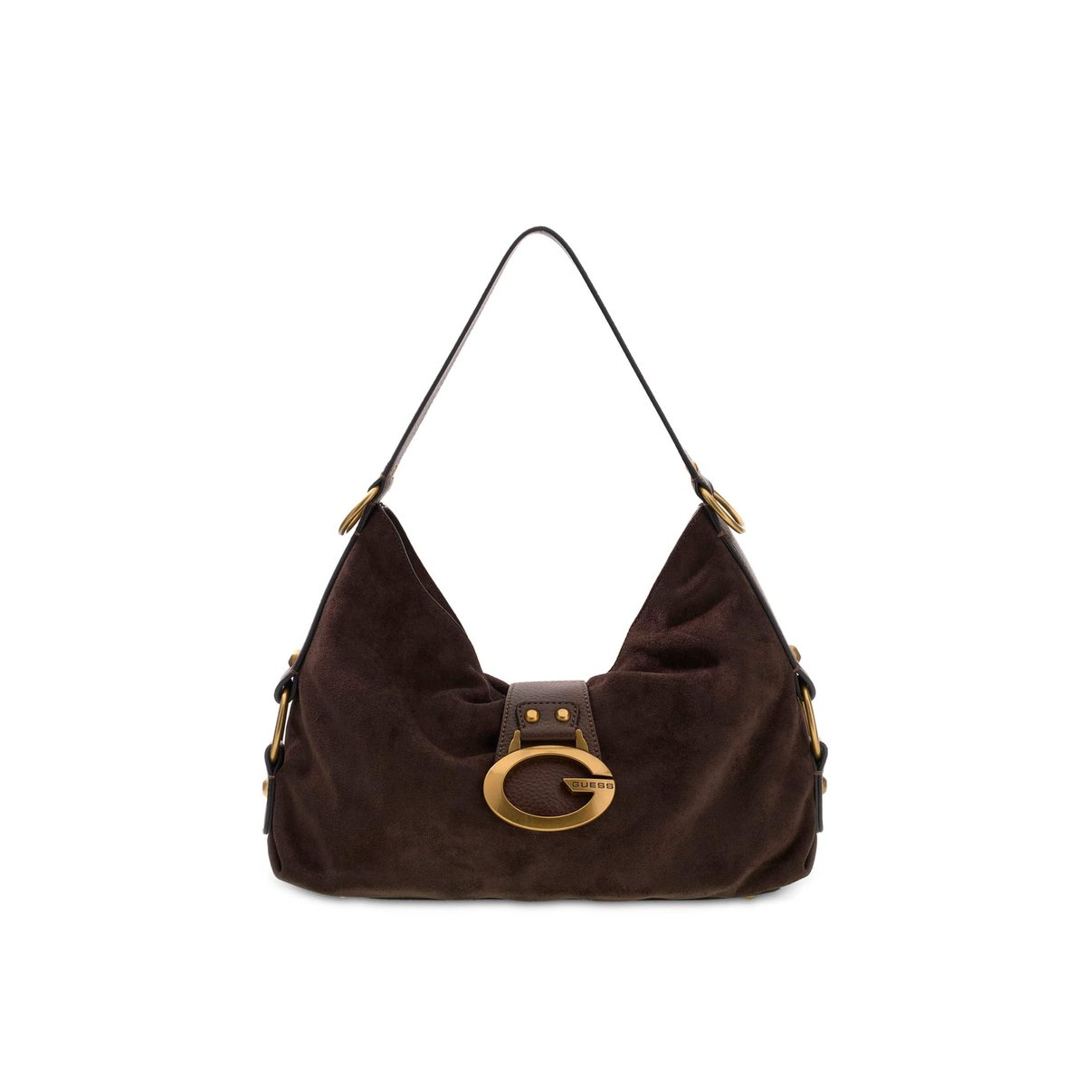 Grand Sac À Épaule Camden marron, GUESS