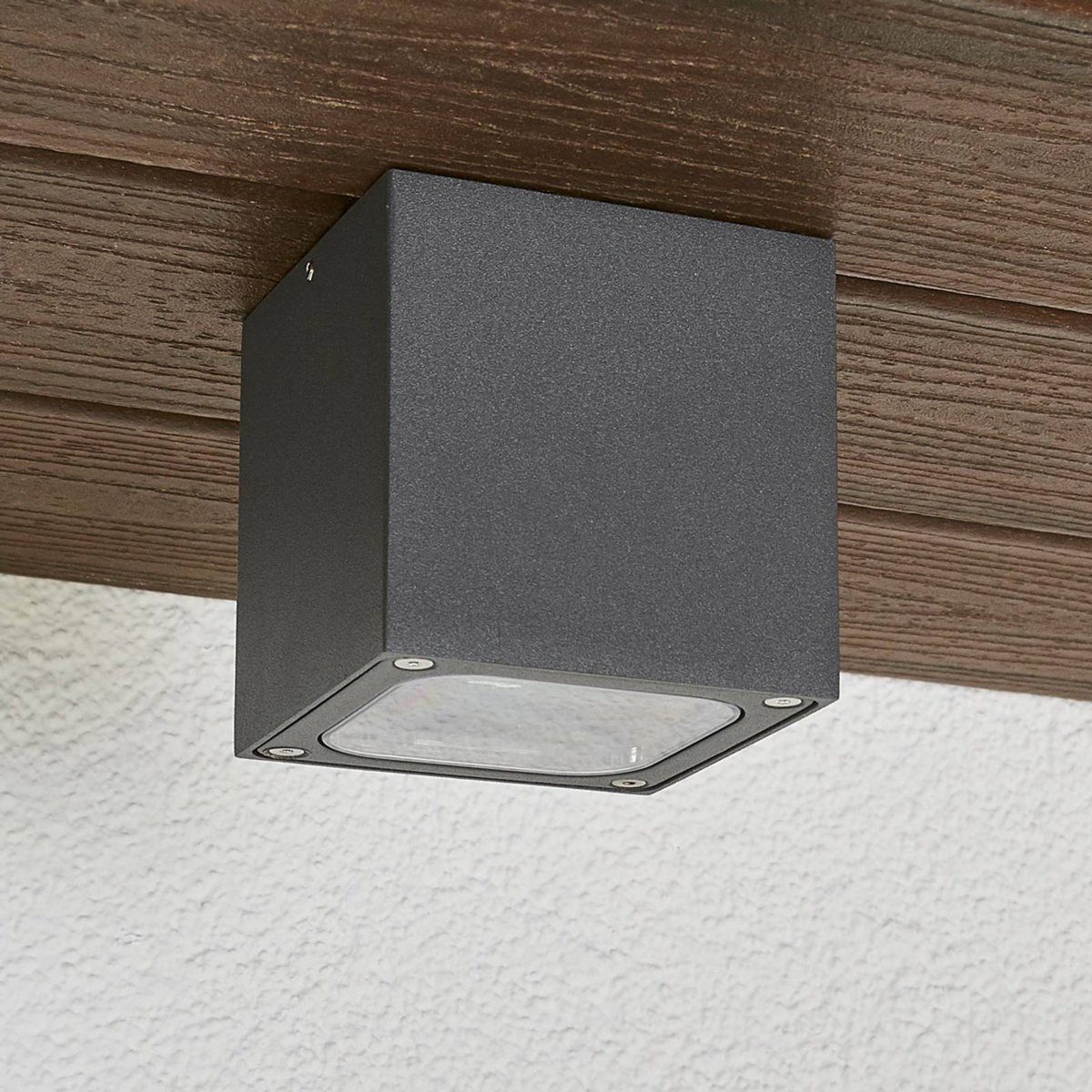 Plafonnier extérieur en aluminium moderneLED gris foncé, clair, LUCANDE