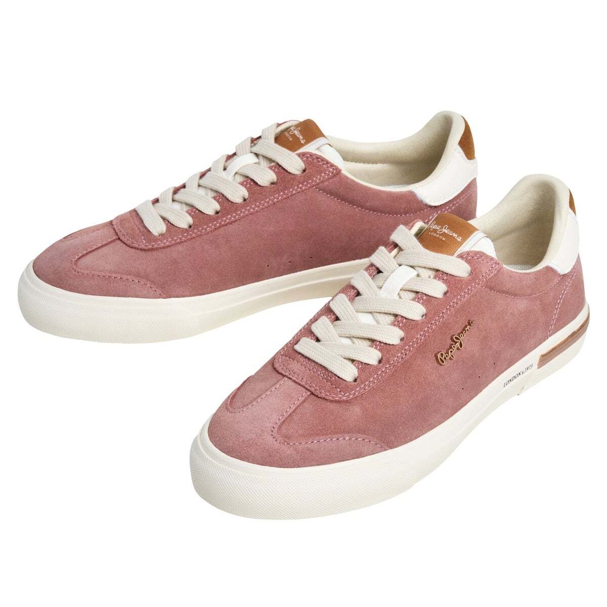 Baskets Classiques En Daim rose cendre rose, PEPE JEANS