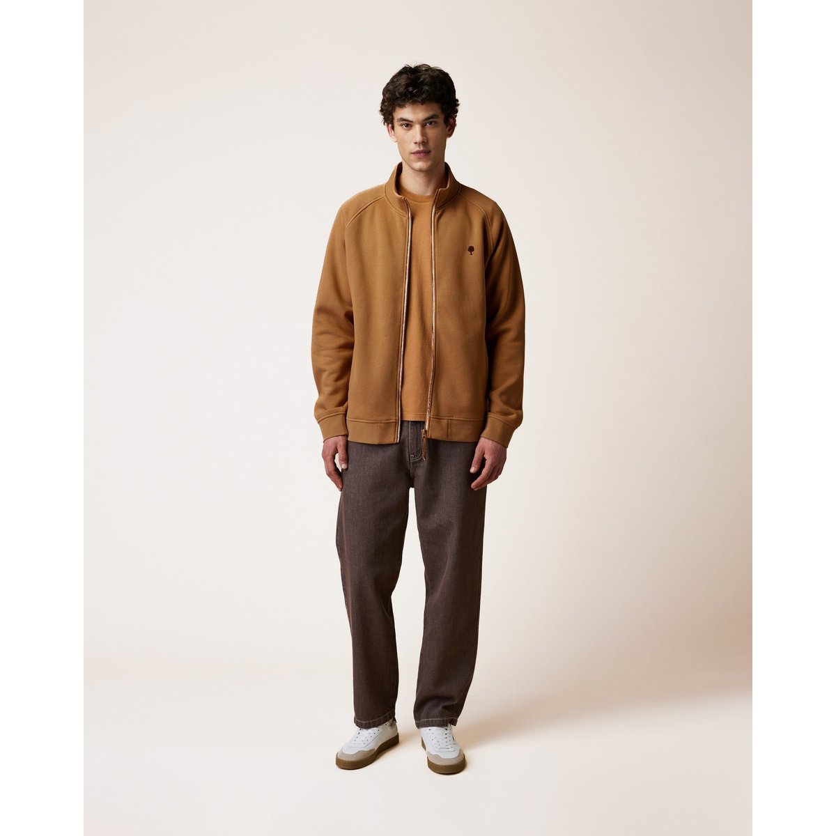 Sweat en molleton camel, FAGUO
