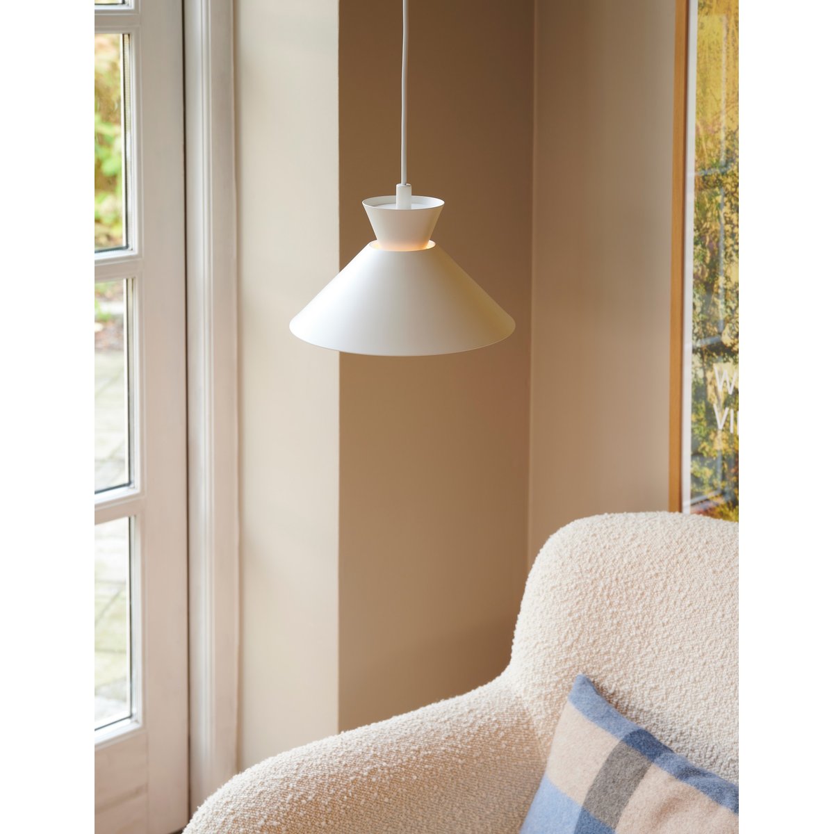Suspension effet de lumière vertical décoratif en métal, DIAL blanc, NORDLUX