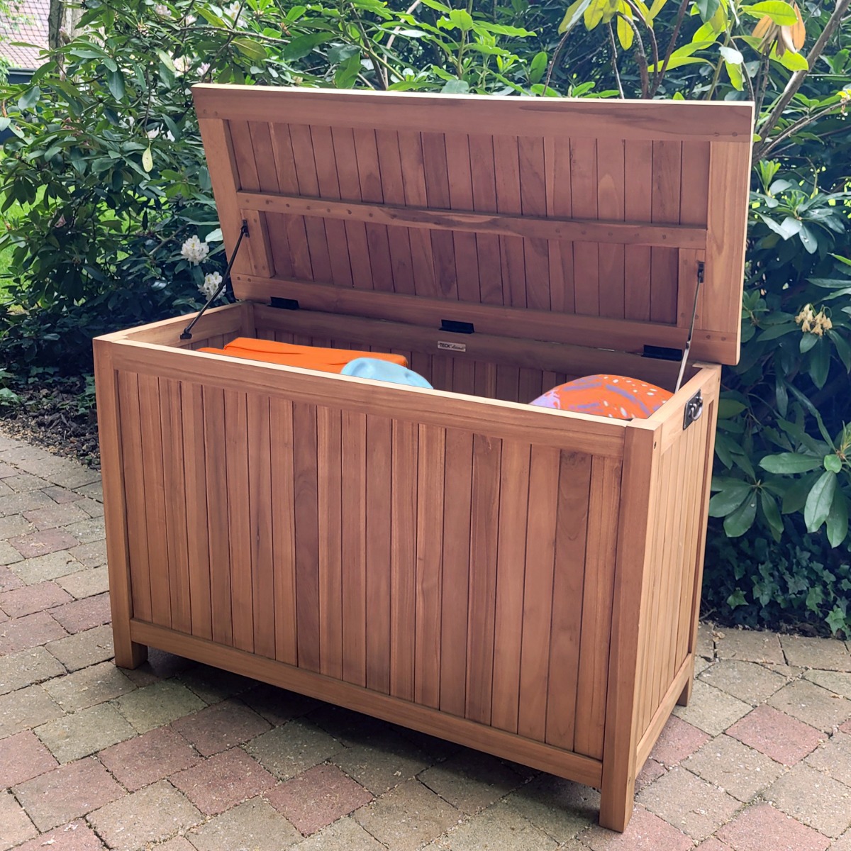 Coffre de jardin en teck massif Aoba naturel, TECK ATTITUDE