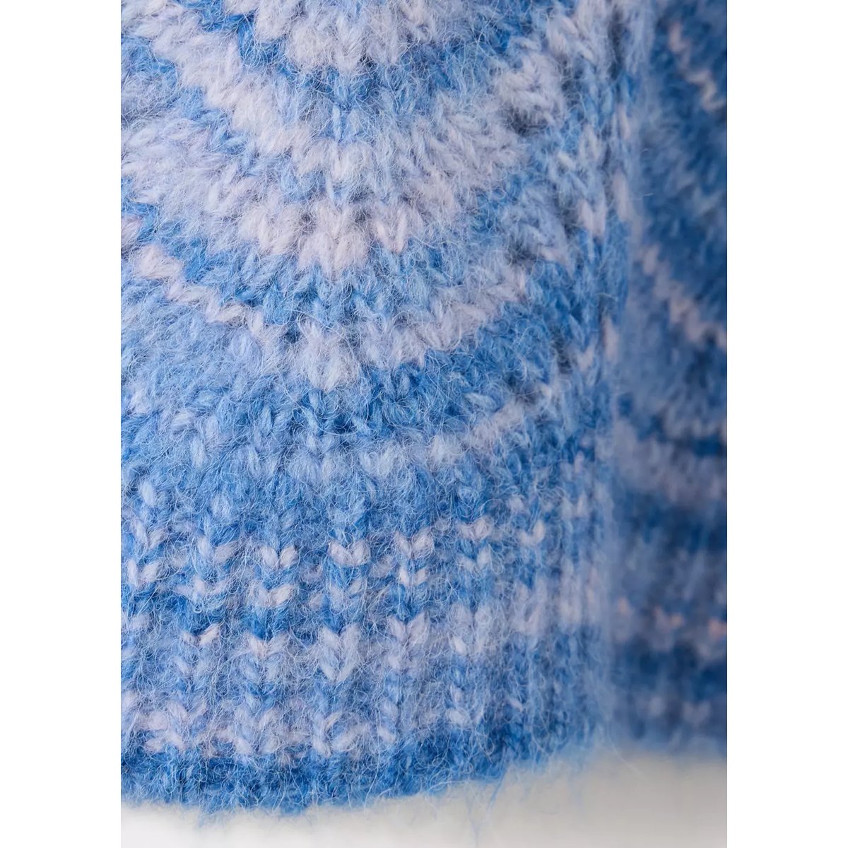 Pull-over maille ajourée rayures lavande, MANGO KIDS