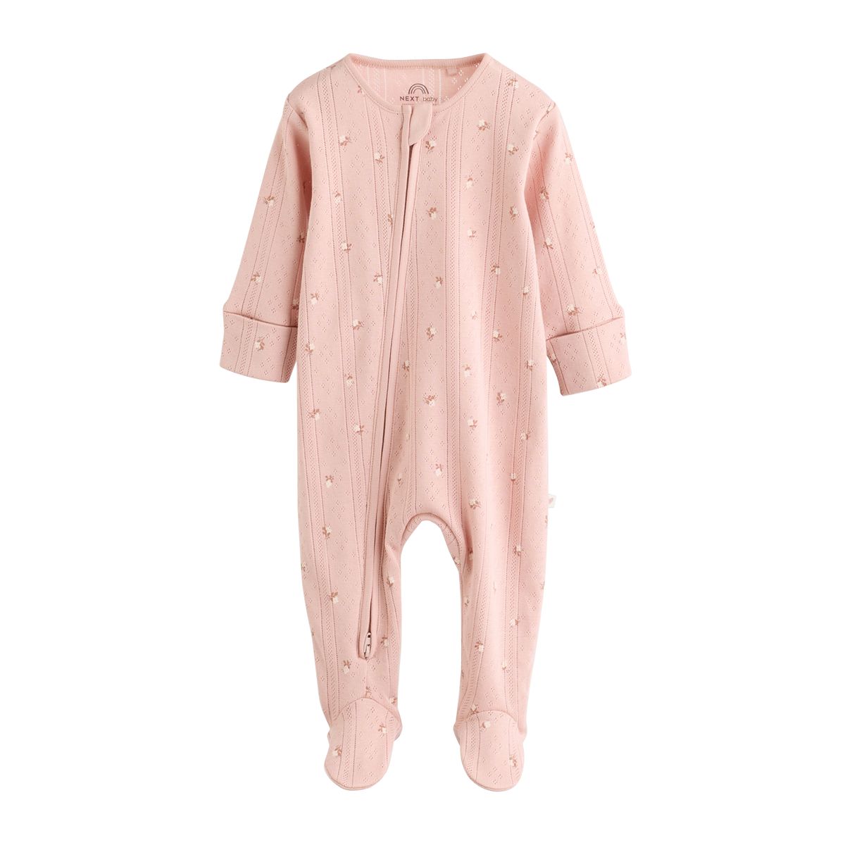 Dors-bien à zip double sens bébé, lot de 5 marron à imprimé petites fleurs, NEXT