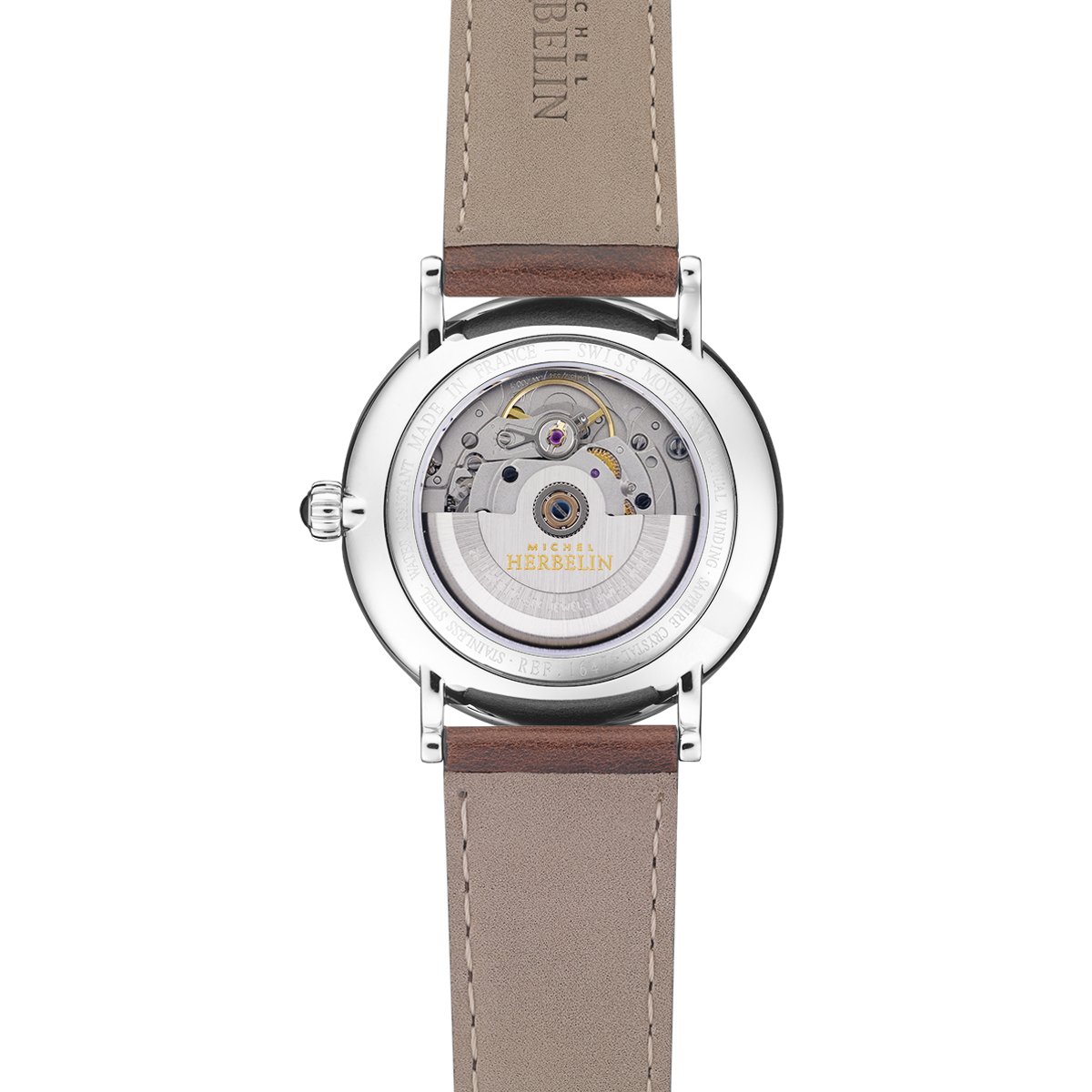 Montre Analogique INSPIRATION argenté vert marron, HERBELIN