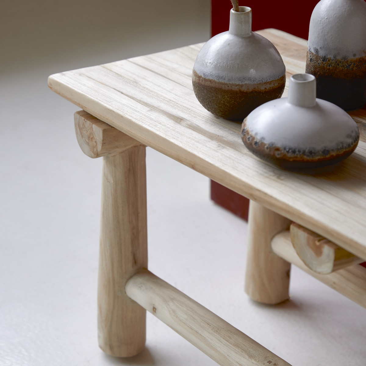 Banc en Teck massif, KILIM naturel, TIKAMOON