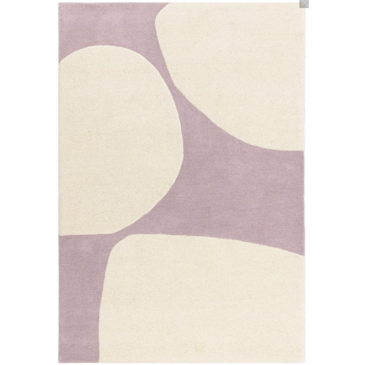 Tapis salon et chambre moderne en laine COBBLE rose, NOVATREND