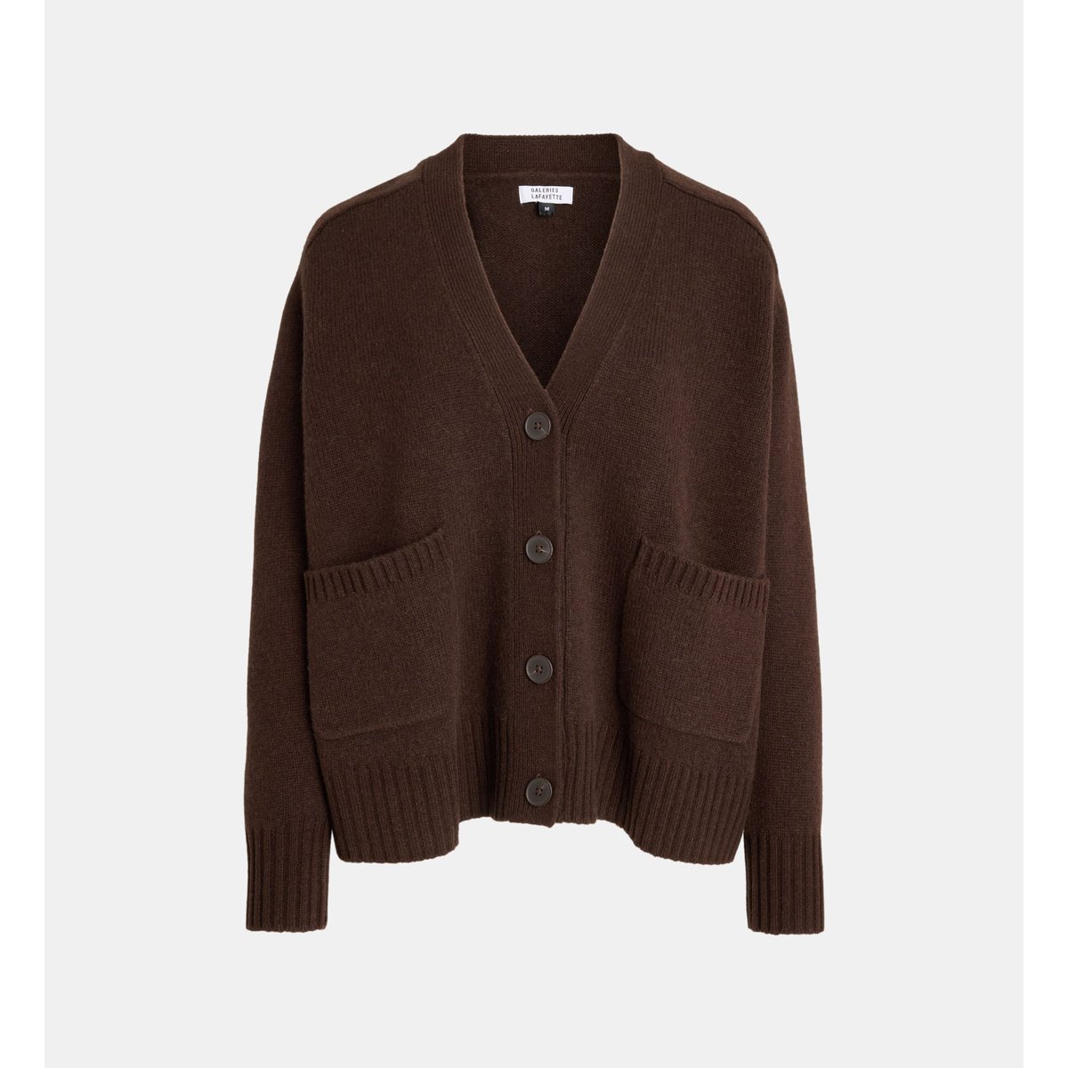 Gilet ample bastille en laine marron chocolat, GALERIES LAFAYETTE