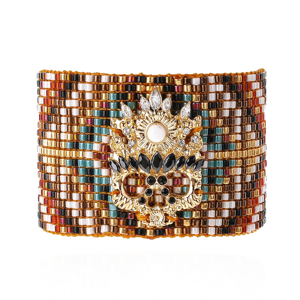 Bracelet manchette avec fermoir aimanté TOMER doré, HIPANEMA