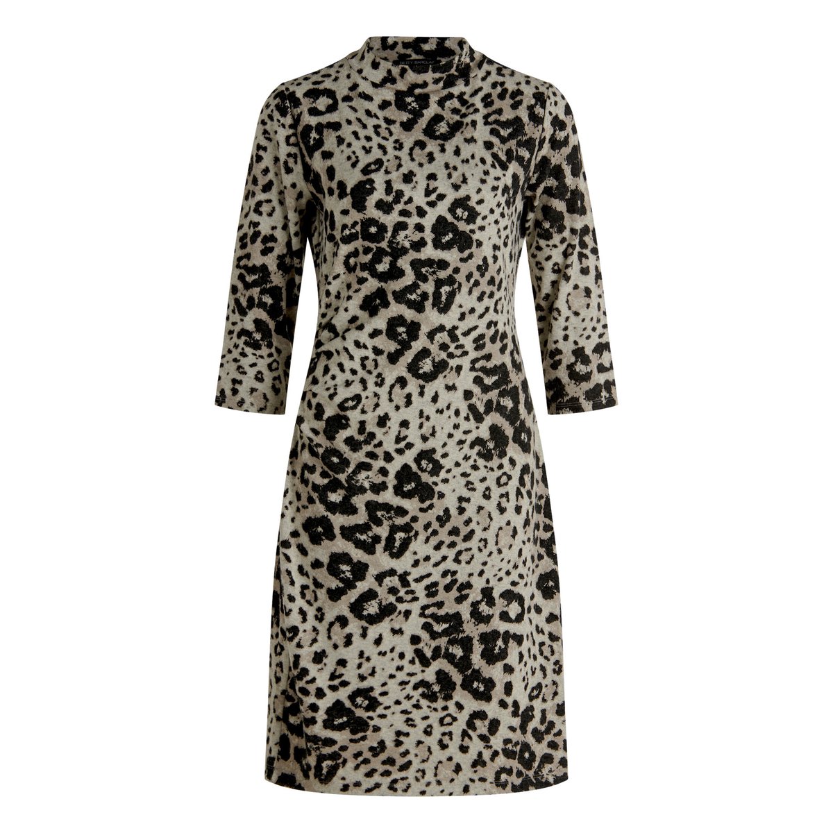 Robe portefeuille à manches 3/4 beige/gris, BETTY BARCLAY