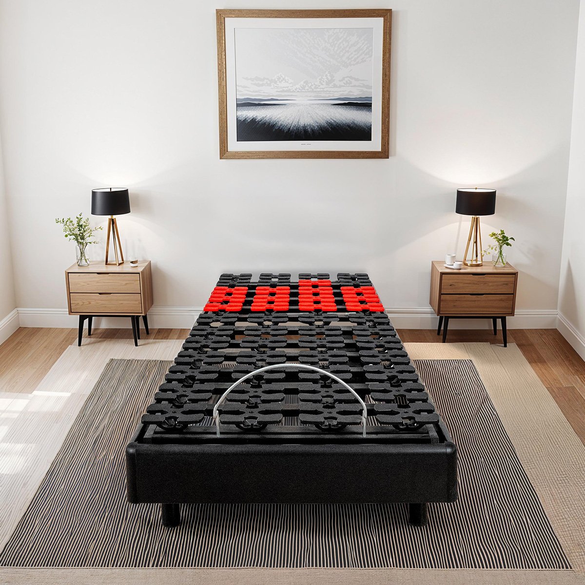 Sommier électrique Superflex 90x190 cm Plots noir, BELLECOUR