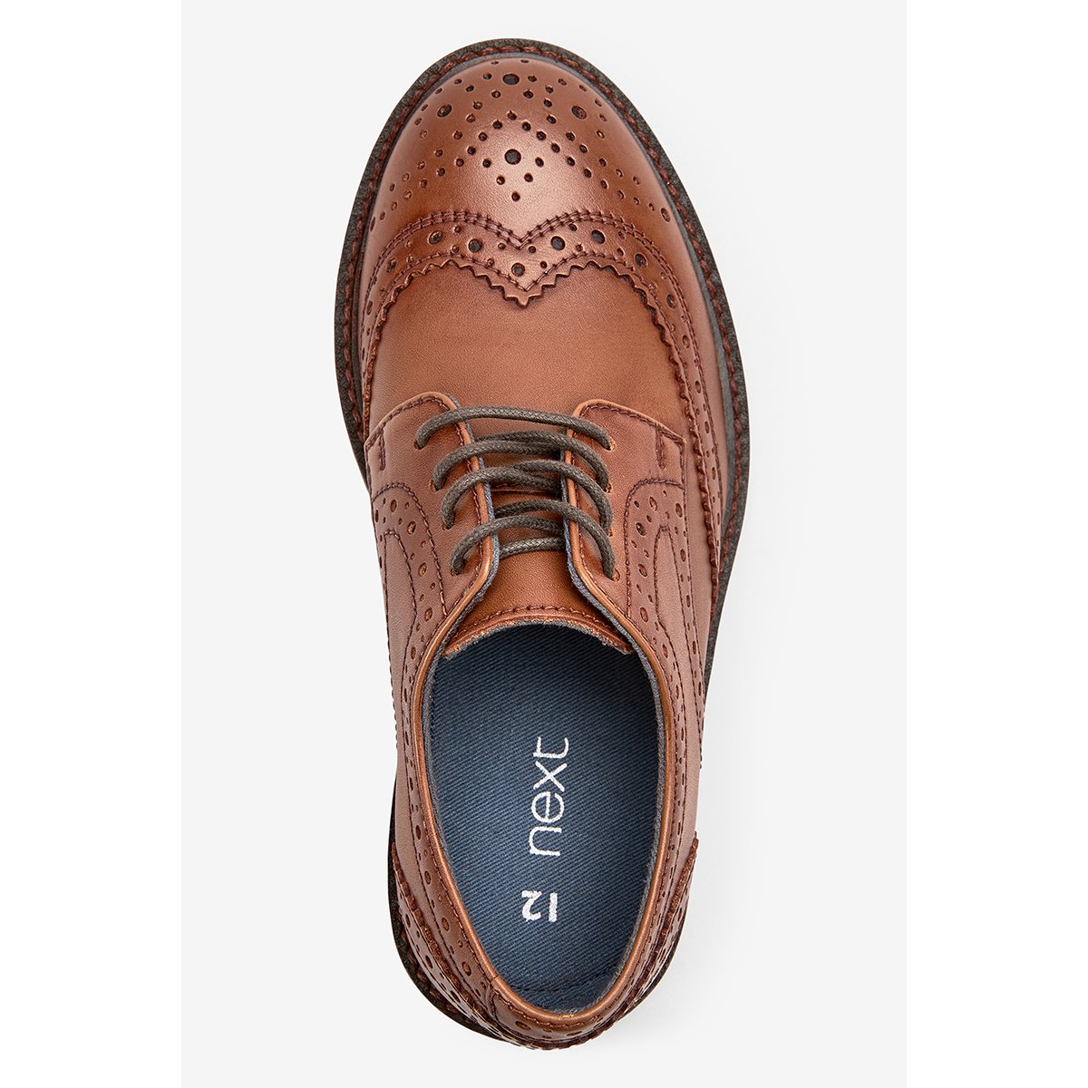 Chaussures Derby En Cuir fauve, NEXT