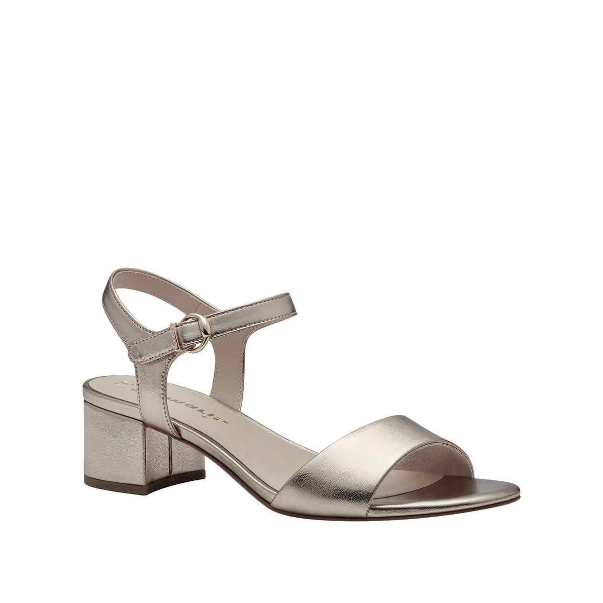 Sandali trotteur con tacco platino, TAMARIS