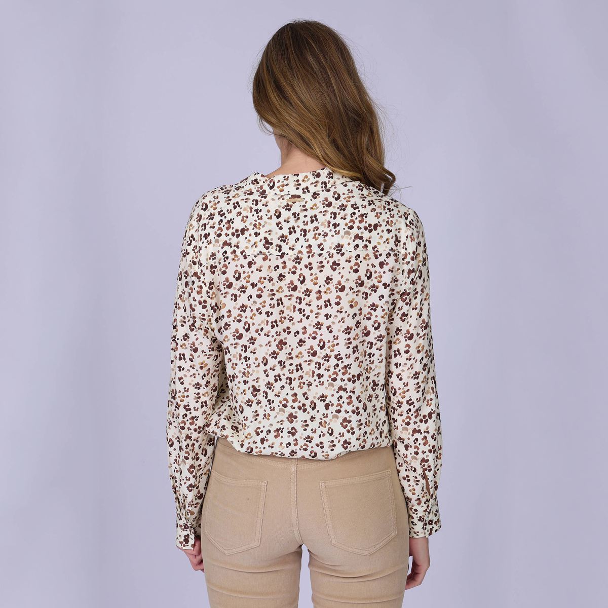 Chemise tachetée Halixe ecru, MISE AU GREEN