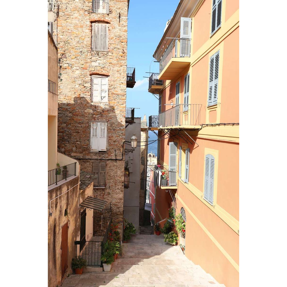 Tableau Mural Rue De Bastia CONTEMPORAIN URBAIN tableaux sur toile-orange, CEANOTHE