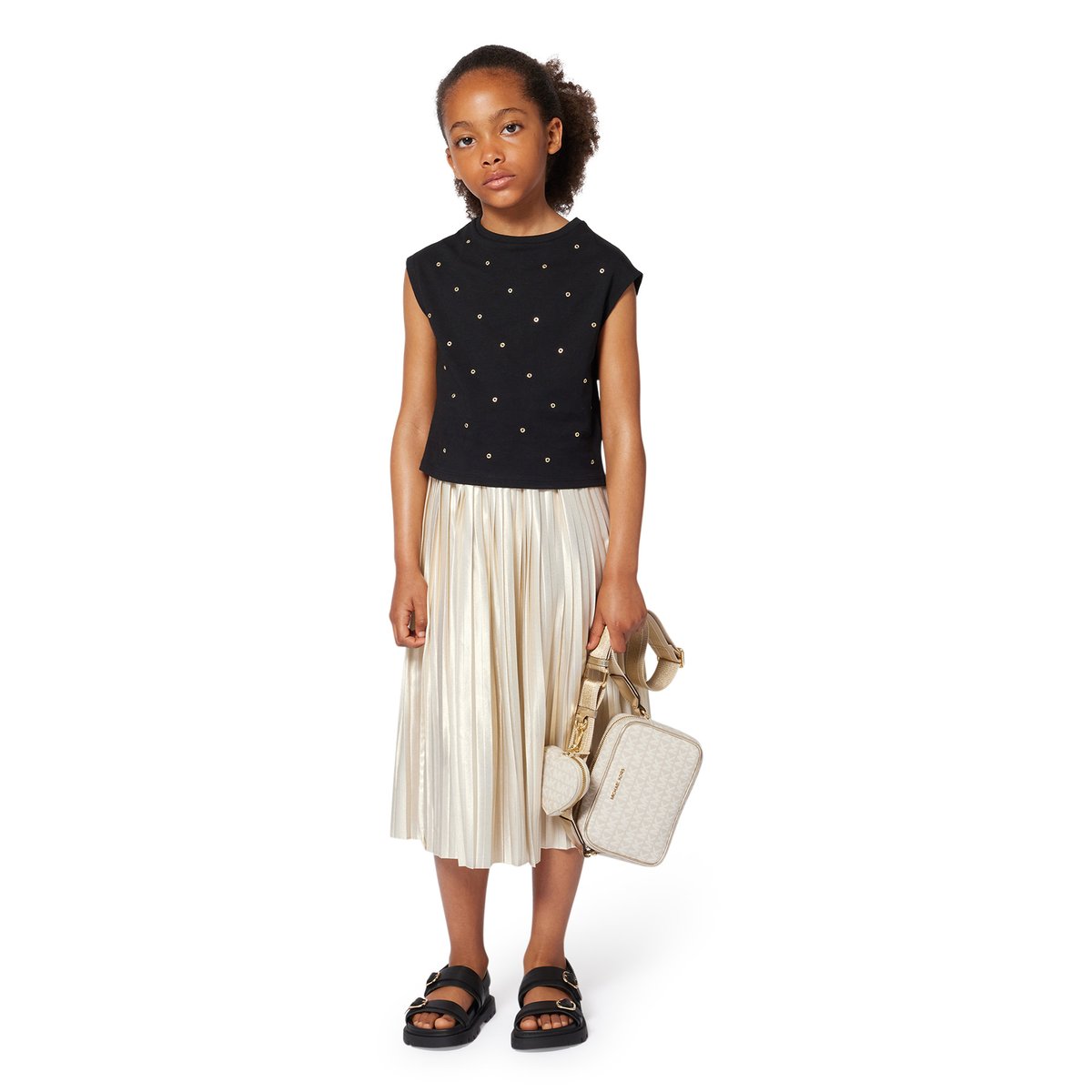 Jupe de cérémonie plissée dore clair, MICHAEL KORS