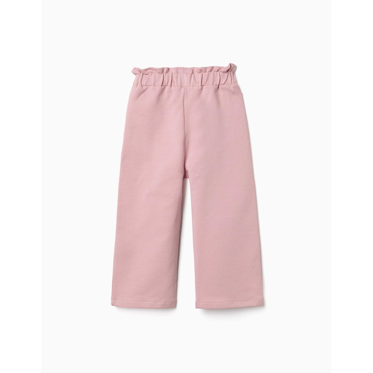 Pantalon à jambe large en molleton avec taille élastique rose clair, ZIPPY