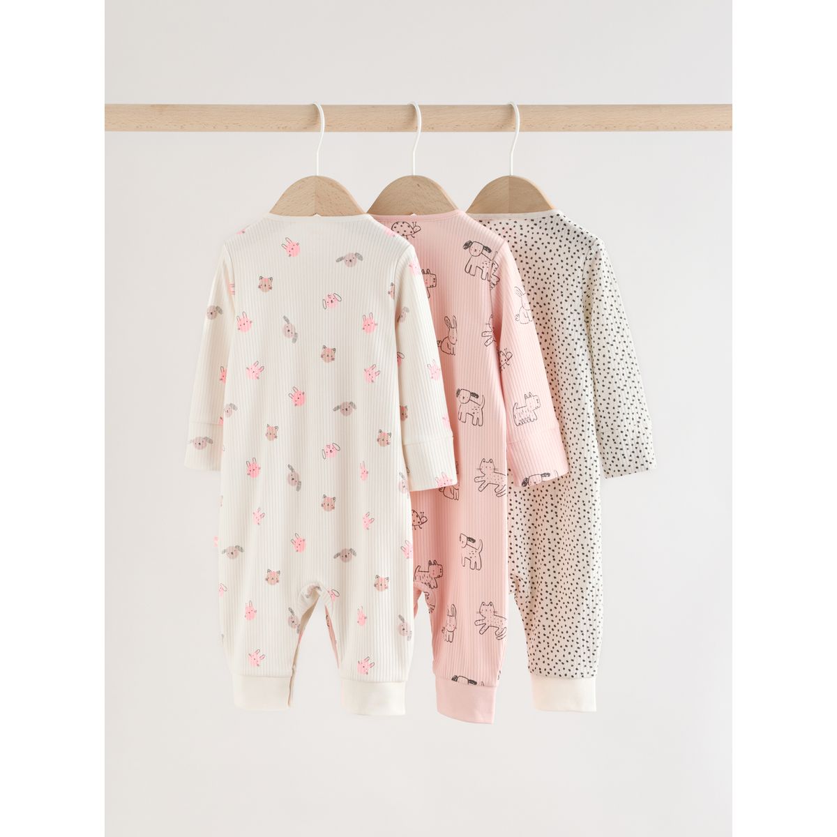 Dors-bien à zip bidirectionnel bébé, lot de 3 rose, NEXT