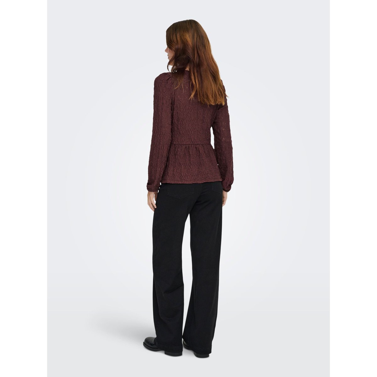 Top Peplum decadent chocolate, ONLY