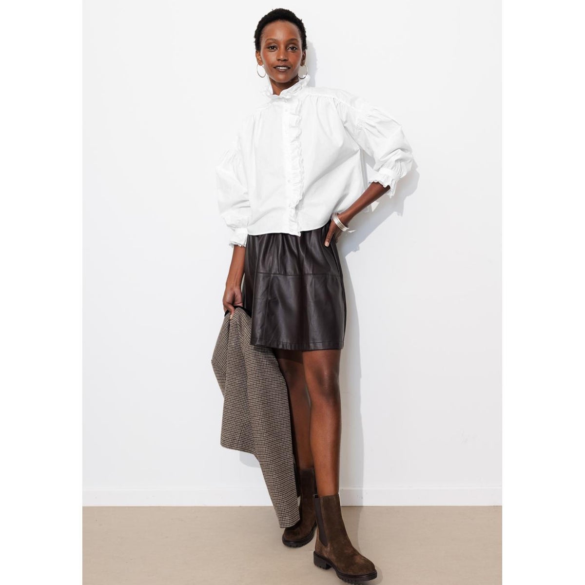 Chemise col Victorien blanc, PROMOD