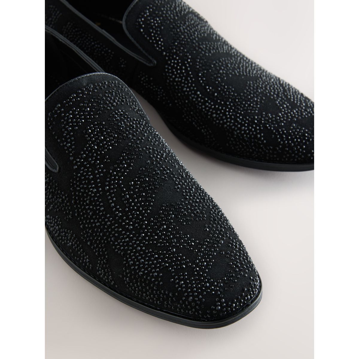 Mocassins ornés de bijoux noir, NEXT