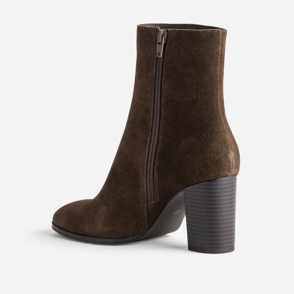Boots À Talon en cuir NATHEA chocolat, ERAM