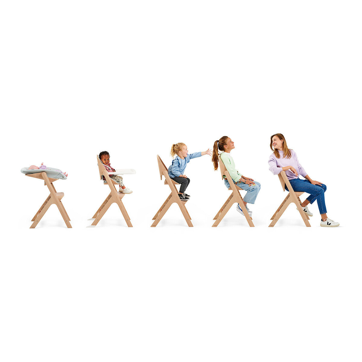 Chaise haute en bois évolutive Nesta blanc, MAXI COSI
