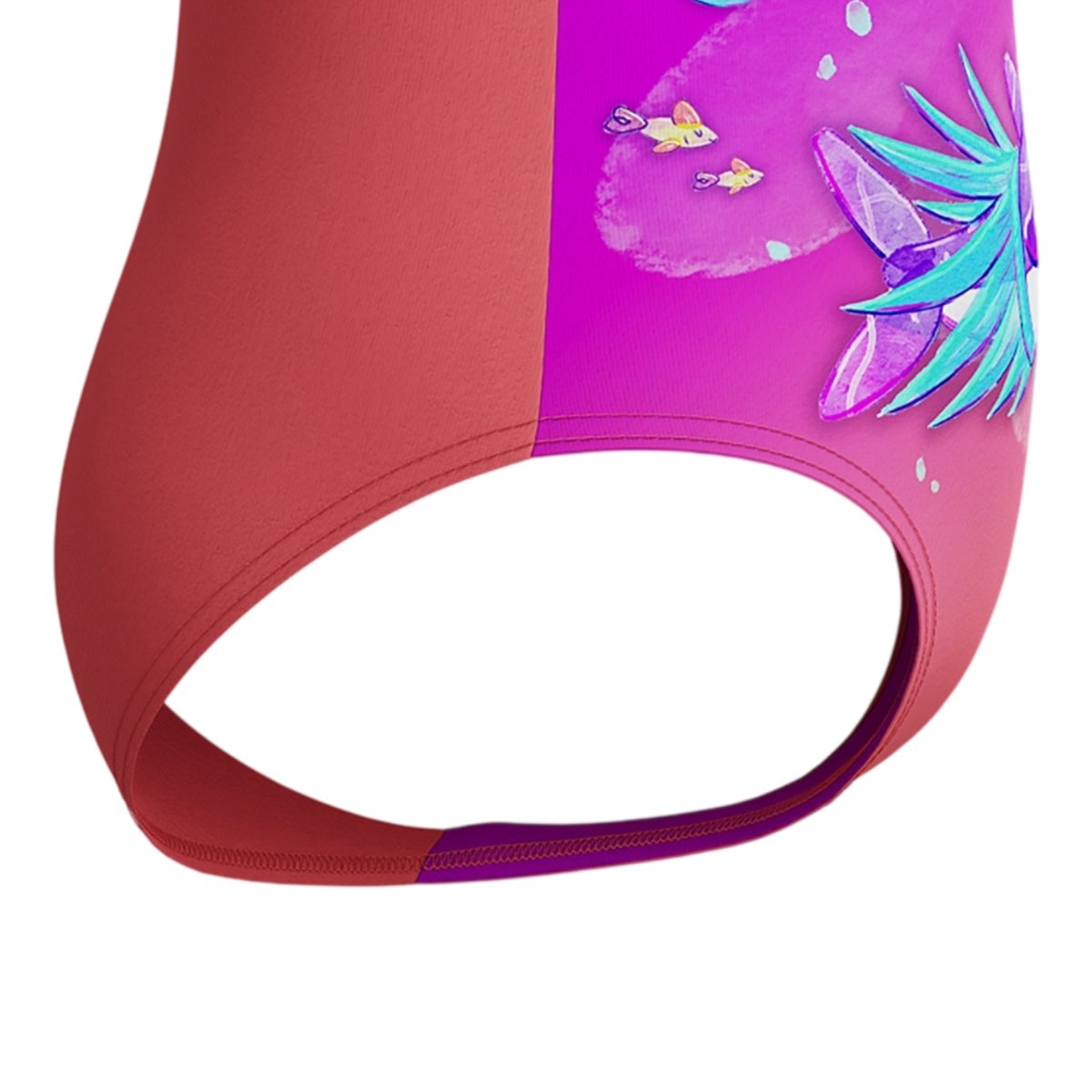 Maillot de bain 1 pièce motif/style imprimé numérique violet, SPEEDO