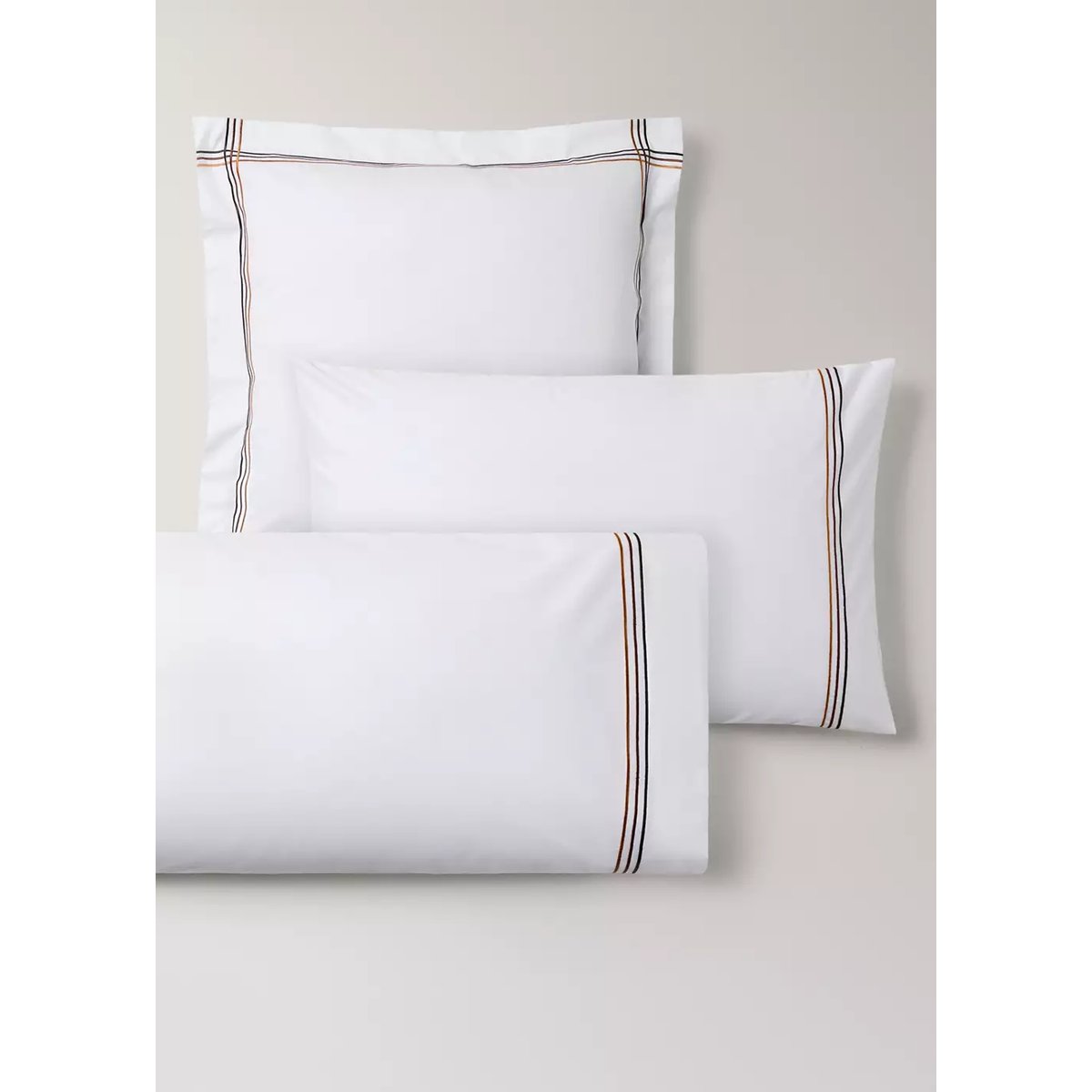 Taie d’oreiller 100 % coton brodé 50 x 75 cm écru, MANGO HOME