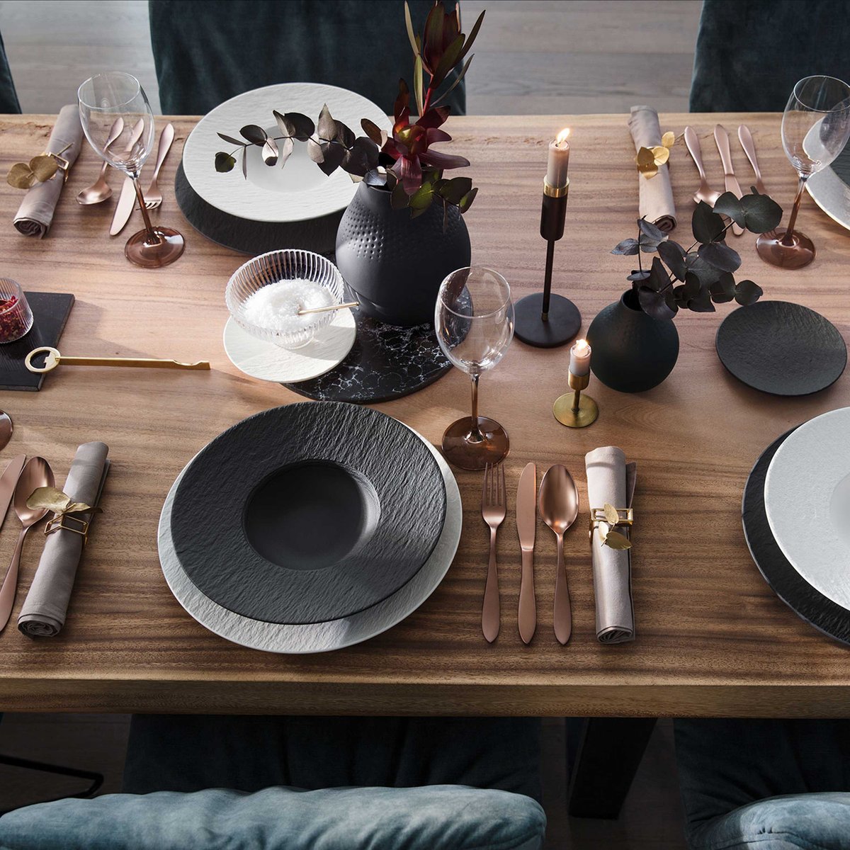 Pastaset 12Pcs Ec MANUFACTURE noir, VILLEROY & BOCH
