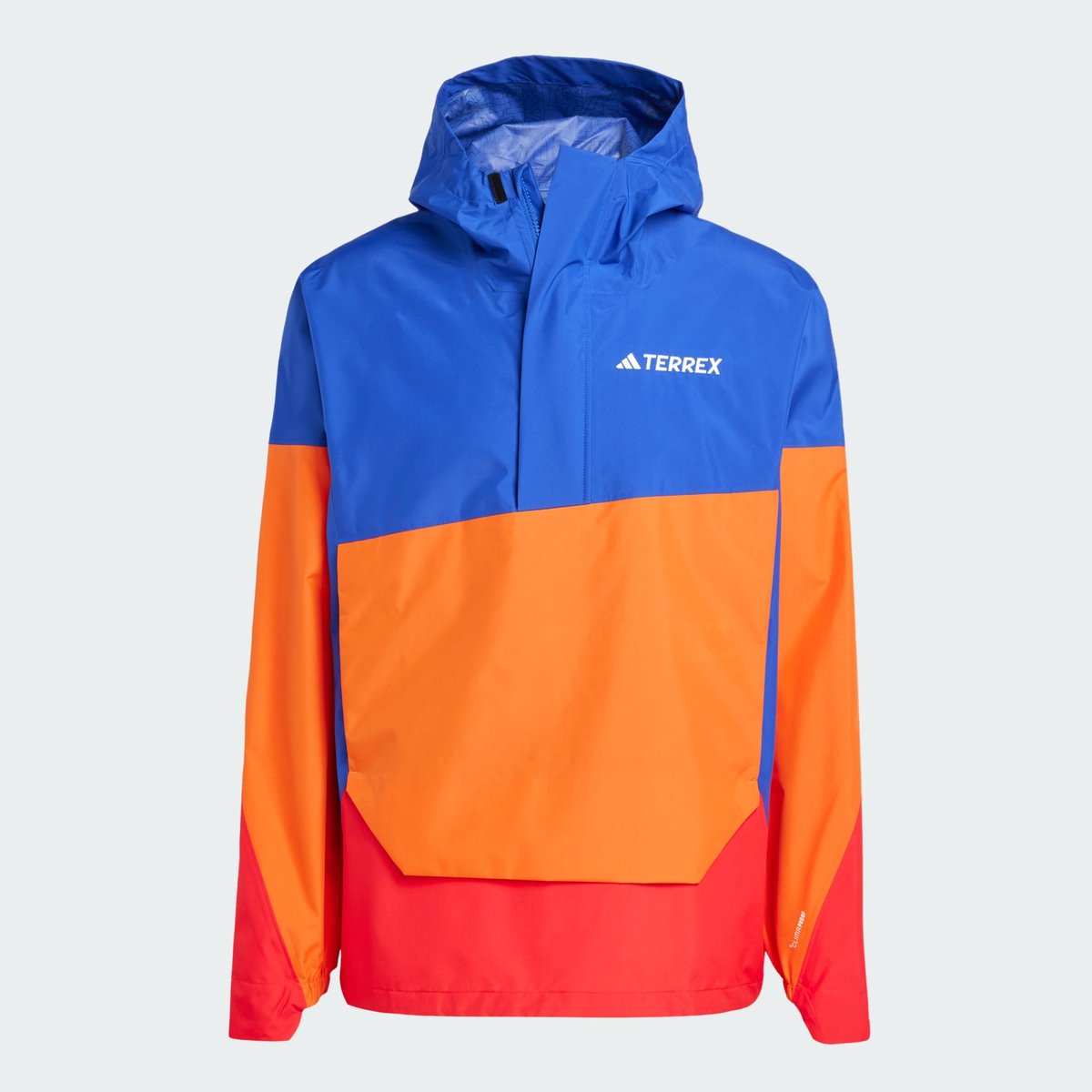 Anorak Terrex Xploric 2.5L Climaproof semi lucid blue / semi impact orange / pure ruby, adidas Performance