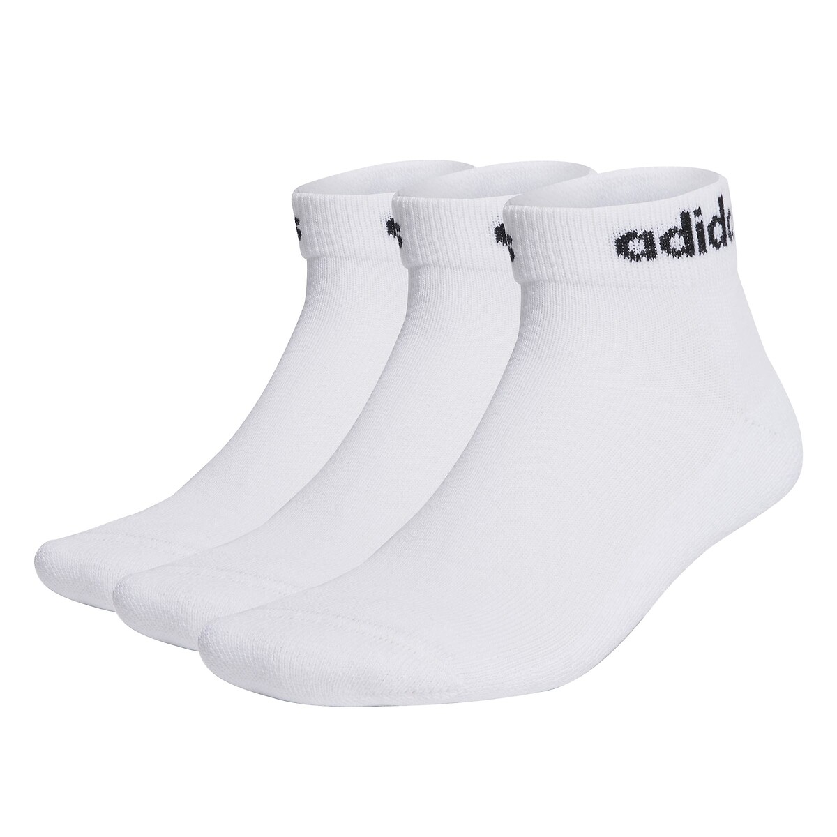 Lote de 3 pares de calcetines altos unisex adidas blanco, adidas Performance