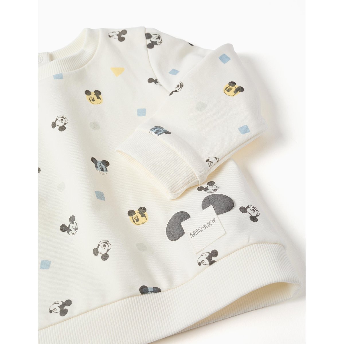 Ensemble de jogging en coton peigné avec motif Mickey bleu clair, ZIPPY