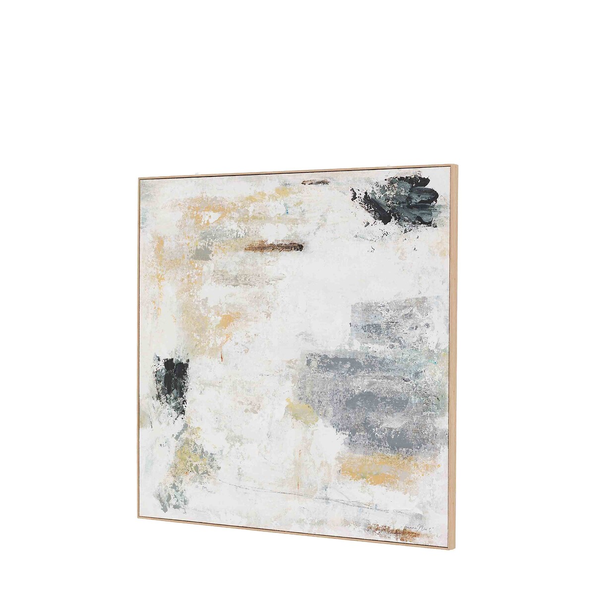90cm White Noise Framed Canvas white, ÉDITÉ