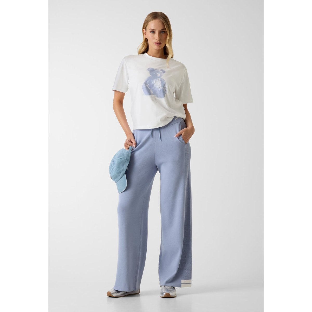 T-Shirt Avec Strass blanc, GUESS