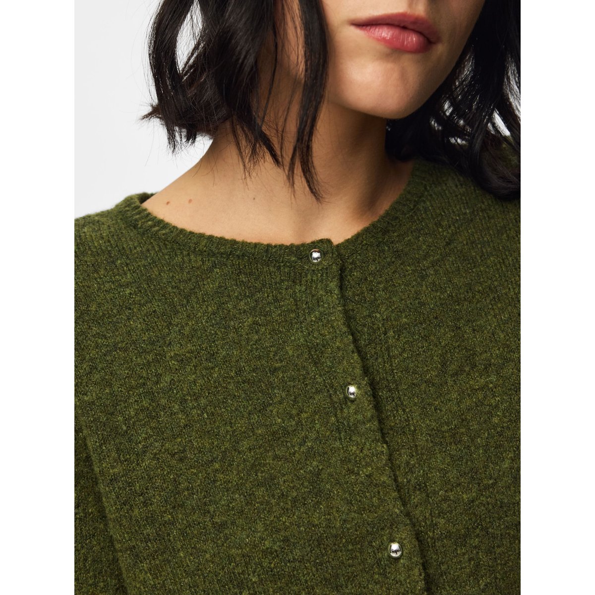 Cardigan En Maille jaune - sphagnum, PIECES