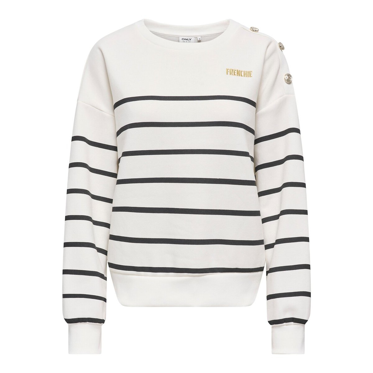 Marinière avec boutons épaules rayé marine, ONLY