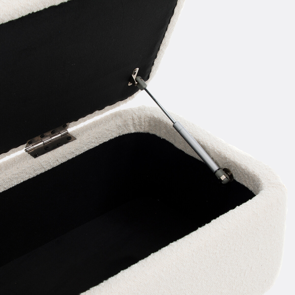 Banc bout de lit coffre, tissu bouclette, Jimi ecru, LA REDOUTE INTERIEURS