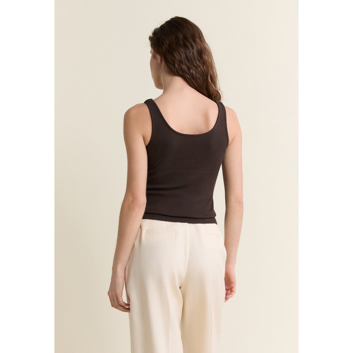 Débardeur en coton TINA marron, ETAM