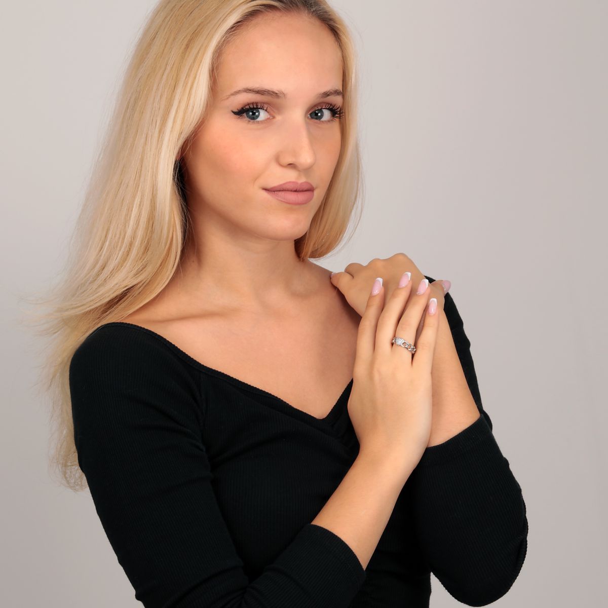 Bague en laiton et cristal INCONTRI argent, MORELLATO